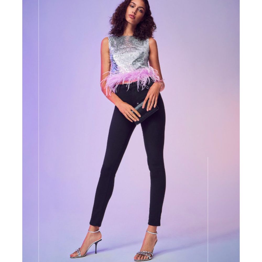 J BRAND Skinny Jeans Alana High-Rise Black Jeans